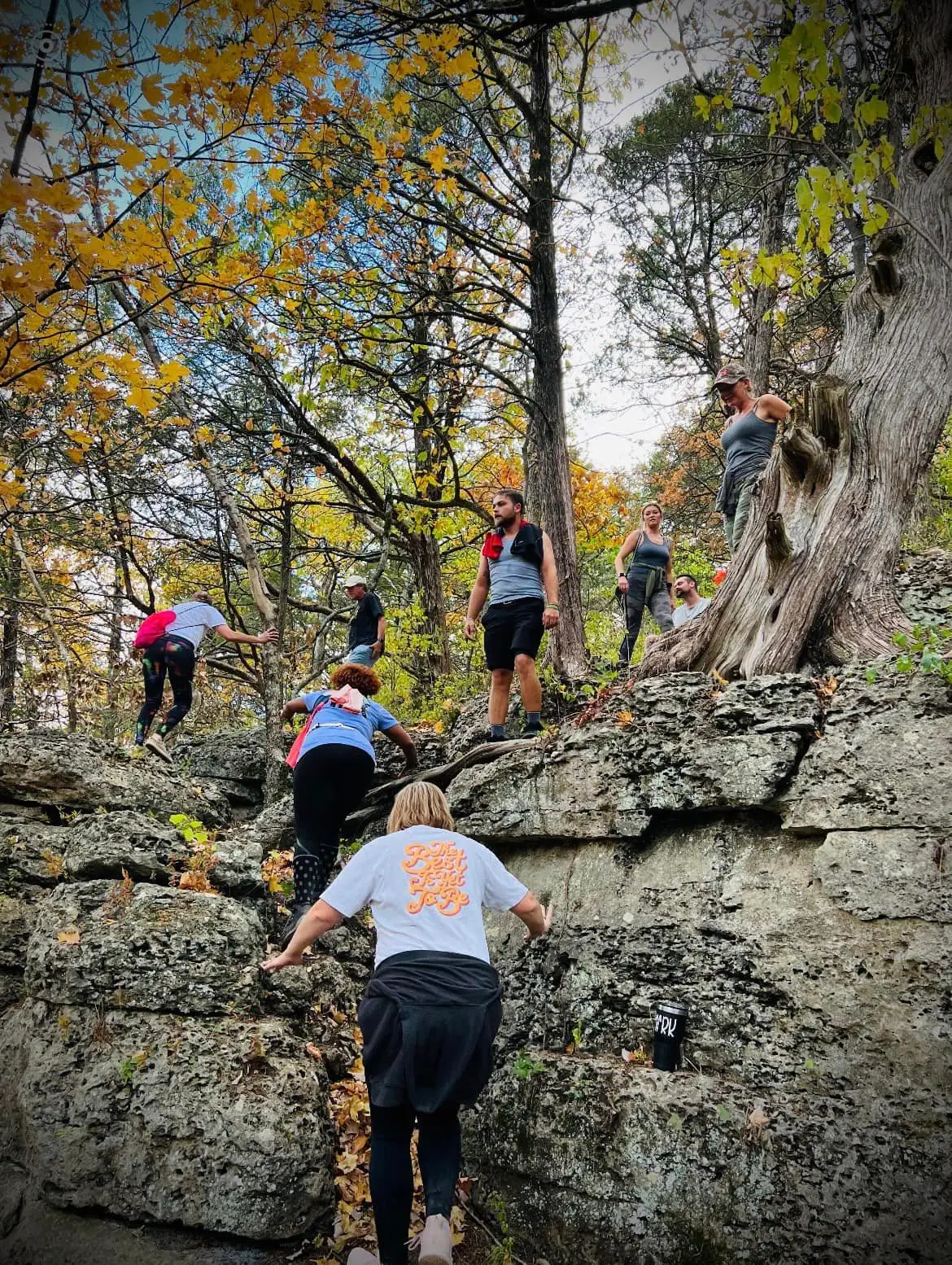 Rehab alumni hiking event in North County in the fall