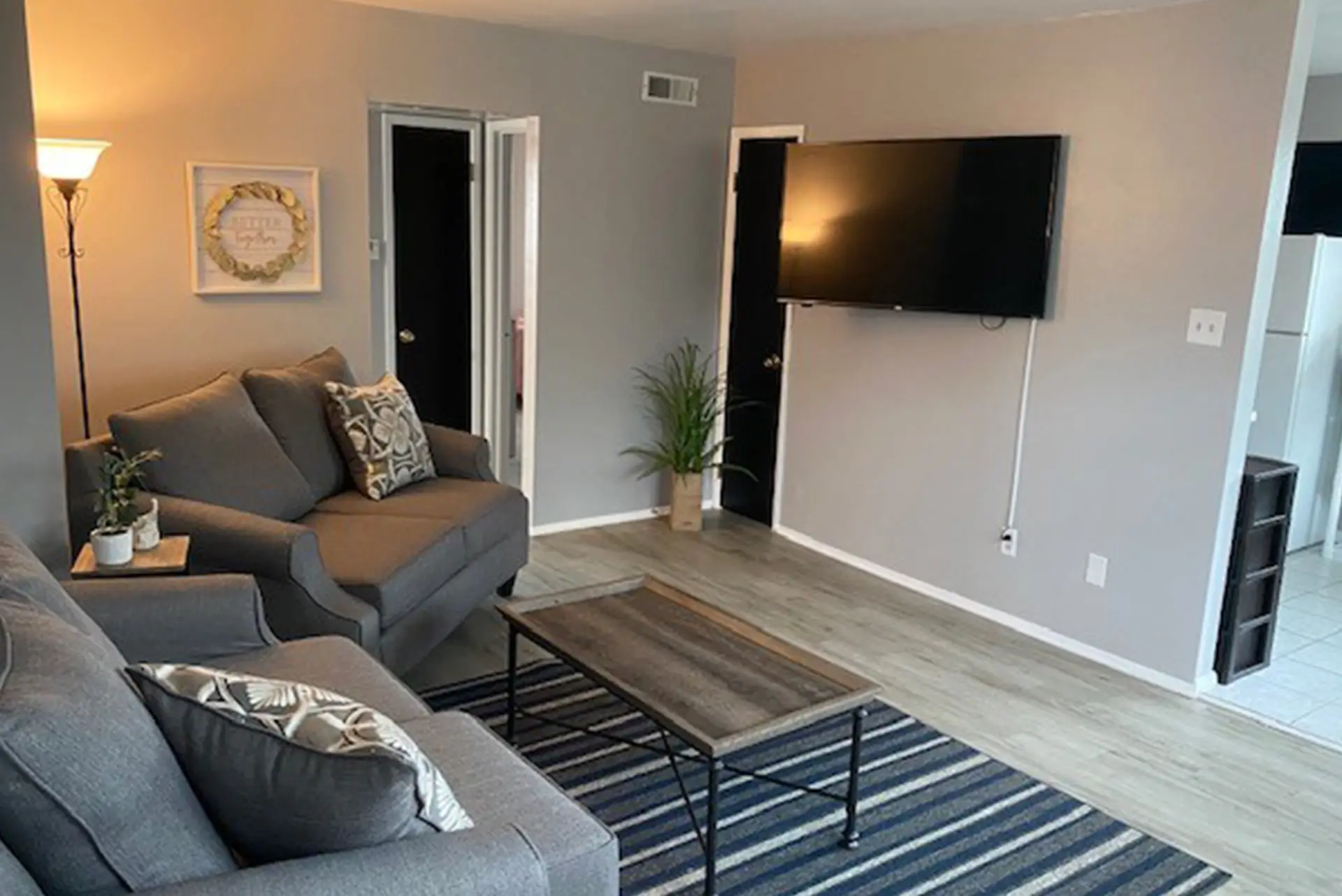 Family room with TV at STL sober living