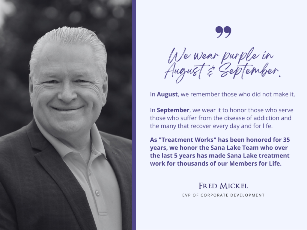 Fred Mickel quote on National Recovery Month